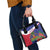 Haiti Shoulder Handbag Neg Marron Ayiti Map - Hibiscus Polynesian