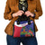 Haiti Shoulder Handbag Neg Marron Ayiti Map - Hibiscus Polynesian