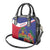 Haiti Shoulder Handbag Neg Marron Ayiti Map - Hibiscus Polynesian