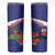 Haiti Skinny Tumbler Neg Marron Ayiti Map - Hibiscus Polynesian - Wonder Print Shop