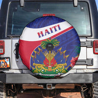 Haiti Spare Tire Cover Neg Marron Ayiti Map - Hibiscus Polynesian - Wonder Print Shop