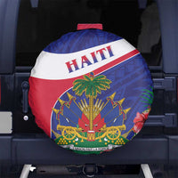 Haiti Spare Tire Cover Neg Marron Ayiti Map - Hibiscus Polynesian - Wonder Print Shop