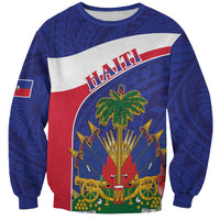 Haiti Sweatshirt Neg Marron Ayiti Map - Hibiscus Polynesian - Wonder Print Shop