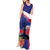 Haiti Tank Maxi Dress Neg Marron Ayiti Map - Hibiscus Polynesian - Wonder Print Shop