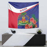 Haiti Tapestry Neg Marron Ayiti Map - Hibiscus Polynesian - Wonder Print Shop