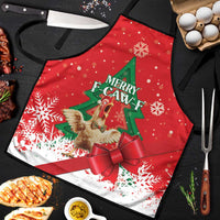 Funny Christmas Chicken Apron Merry F Caw F - Wonder Print Shop