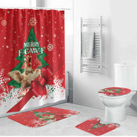 Funny Christmas Chicken Bathroom Set Merry F Caw F - Wonder Print Shop
