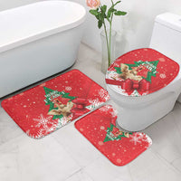 Funny Christmas Chicken Bathroom Set Merry F Caw F - Wonder Print Shop