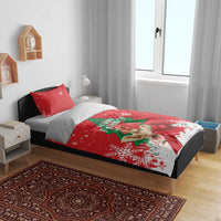 Funny Christmas Chicken Bedding Set Merry F Caw F - Wonder Print Shop