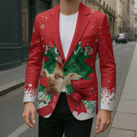 Funny Christmas Chicken Blazer Merry F Caw F - Wonder Print Shop