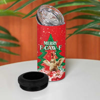 Funny Christmas Chicken 4 in 1 Can Cooler Tumbler Merry F Caw F - Wonder Print Shop