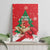Funny Christmas Chicken Canvas Wall Art Merry F Caw F - Wonder Print Shop
