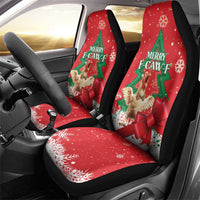 Funny Christmas Chicken Car Seat Cover Merry F Caw F - Wonder Print Shop