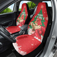 Funny Christmas Chicken Car Seat Cover Merry F Caw F - Wonder Print Shop