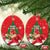 Funny Christmas Chicken Ceramic Ornament Merry F Caw F - Wonder Print Shop