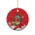Funny Christmas Chicken Ceramic Ornament Merry F Caw F - Wonder Print Shop