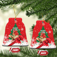 Funny Christmas Chicken Ceramic Ornament Merry F Caw F - Wonder Print Shop