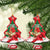 Funny Christmas Chicken Ceramic Ornament Merry F Caw F - Wonder Print Shop