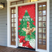 Funny Christmas Chicken Door Cover Merry F Caw F - Wonder Print Shop