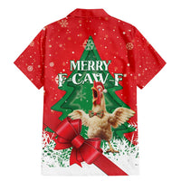 Funny Christmas Chicken Family Matching Mermaid Dress and Hawaiian Shirt Merry F Caw F - Wonder Print Shop