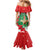 Funny Christmas Chicken Family Matching Mermaid Dress and Hawaiian Shirt Merry F Caw F - Wonder Print Shop