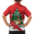 Funny Christmas Chicken Family Matching Off The Shoulder Long Sleeve Dress and Hawaiian Shirt Merry F Caw F - Wonder Print Shop