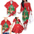 Funny Christmas Chicken Family Matching Off The Shoulder Long Sleeve Dress and Hawaiian Shirt Merry F Caw F - Wonder Print Shop