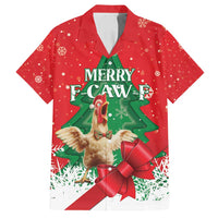 Funny Christmas Chicken Family Matching Puletasi and Hawaiian Shirt Merry F Caw F - Wonder Print Shop