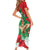 Funny Christmas Chicken Family Matching Short Sleeve Bodycon Dress and Hawaiian Shirt Merry F Caw F - Wonder Print Shop