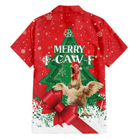Funny Christmas Chicken Family Matching Summer Maxi Dress and Hawaiian Shirt Merry F Caw F - Wonder Print Shop