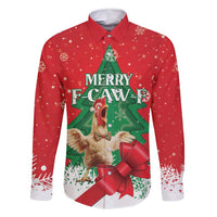 Funny Christmas Chicken Family Matching Summer Maxi Dress and Hawaiian Shirt Merry F Caw F - Wonder Print Shop