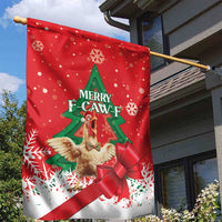 Funny Christmas Chicken Garden Flag Merry F Caw F - Wonder Print Shop