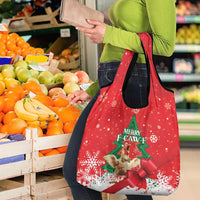 Funny Christmas Chicken Grocery Bag Merry F Caw F - Wonder Print Shop