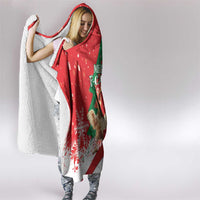 Funny Christmas Chicken Hooded Blanket Merry F Caw F - Wonder Print Shop