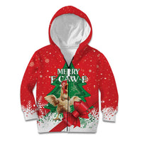 Funny Christmas Chicken Kid Hoodie Merry F Caw F - Wonder Print Shop