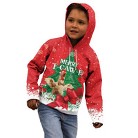 Funny Christmas Chicken Kid Hoodie Merry F Caw F - Wonder Print Shop