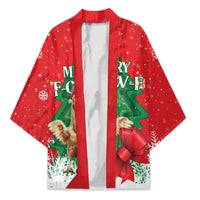 Funny Christmas Chicken Kimono Merry F Caw F - Wonder Print Shop