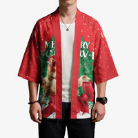 Funny Christmas Chicken Kimono Merry F Caw F - Wonder Print Shop