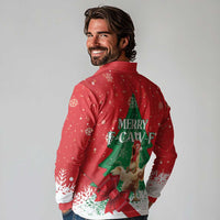 Funny Christmas Chicken Long Sleeve Polo Shirt Merry F Caw F - Wonder Print Shop