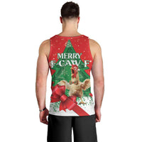 Funny Christmas Chicken Men Tank Top Merry F Caw F - Wonder Print Shop