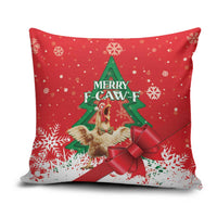 Funny Christmas Chicken Pillow Cover Merry F Caw F - Wonder Print Shop