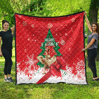 Funny Christmas Chicken Quilt Merry F Caw F - Wonder Print Shop