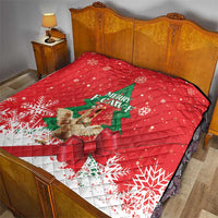 Funny Christmas Chicken Quilt Merry F Caw F - Wonder Print Shop