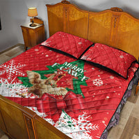 Funny Christmas Chicken Quilt Bed Set Merry F Caw F - Wonder Print Shop