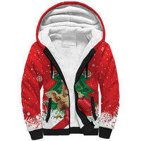 Funny Christmas Chicken Sherpa Hoodie Merry F Caw F - Wonder Print Shop