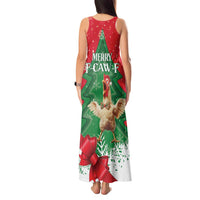 Funny Christmas Chicken Tank Maxi Dress Merry F Caw F - Wonder Print Shop