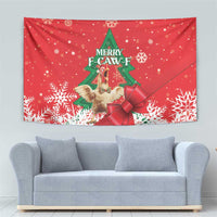 Funny Christmas Chicken Tapestry Merry F Caw F - Wonder Print Shop