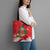 Funny Christmas Chicken Tote Bag Merry F Caw F - Wonder Print Shop
