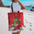 Funny Christmas Chicken Tote Bag Merry F Caw F - Wonder Print Shop