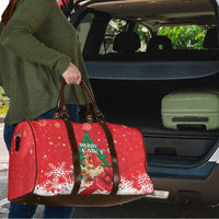 Funny Christmas Chicken Travel Bag Merry F Caw F - Wonder Print Shop